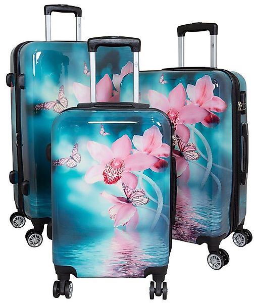 Trendyshop365 Hartschalen-Trolley Orchidee, bunter Koffer mit günstig online kaufen