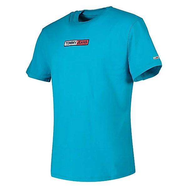 Tommy Jeans Embroidered Box Logo Kurzärmeliges T-shirt L Exotic Teal günstig online kaufen