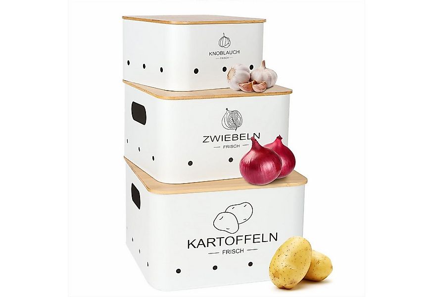 KingLux Aufbewahrungsbox 3Stk.Kartoffel Aufbewahrungsbox, Hält Gemüse Länge günstig online kaufen