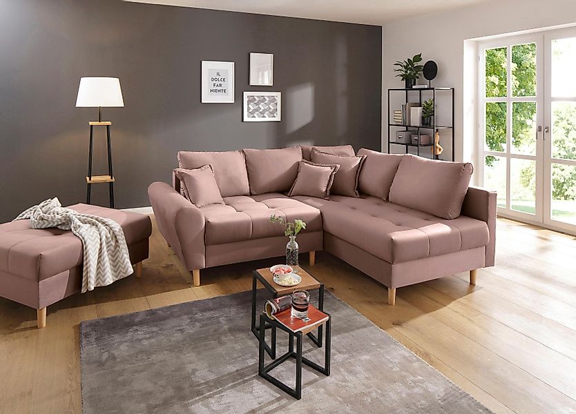 Home affaire Ecksofa Rice L-Form, B: günstig online kaufen
