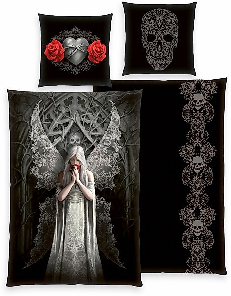 Anne Stokes Jugendbettwäsche "Anne Stokes" 2 Stk. tlg. mit tollem Motiv günstig online kaufen