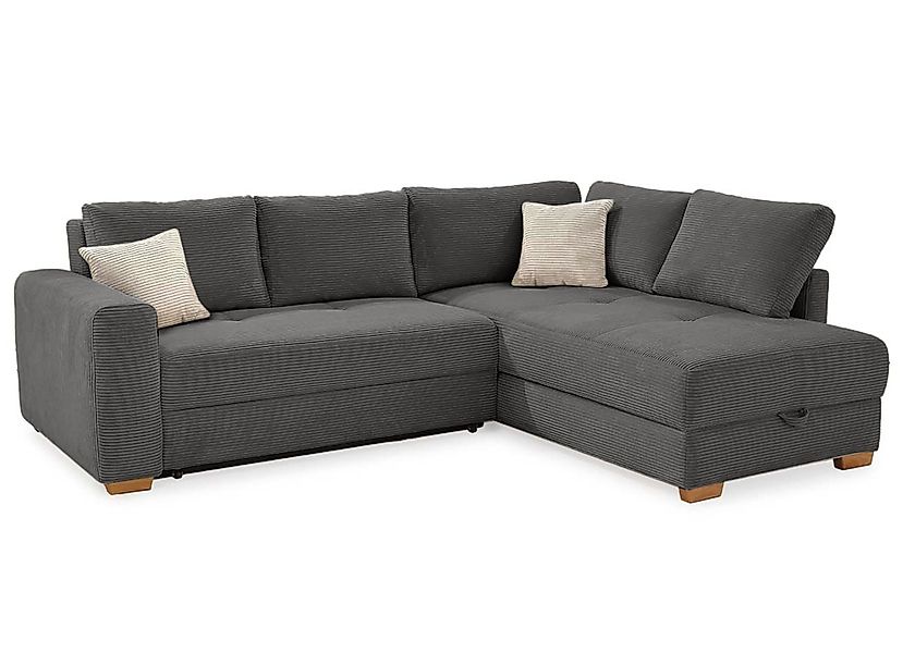luma-home Ecksofa 15211, Dauerschläfer B257/T206/H85 cm günstig online kaufen