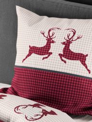 JACK Wendebettwäsche 135x200cm Hirsch Kariert Anthrazit günstig online kaufen