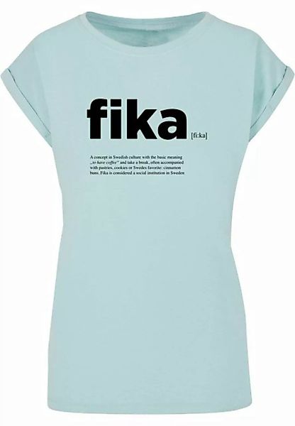 MisterTee T-Shirt MisterTee Damen Ladies Fika Definition Extended Shoulder günstig online kaufen