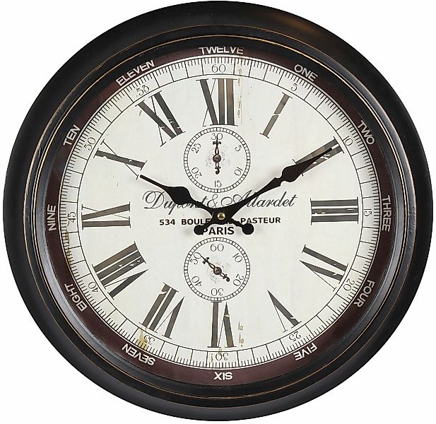 Ambiente Haus Wanduhr "Dupont Wanduhr aus Metall 40cm" günstig online kaufen