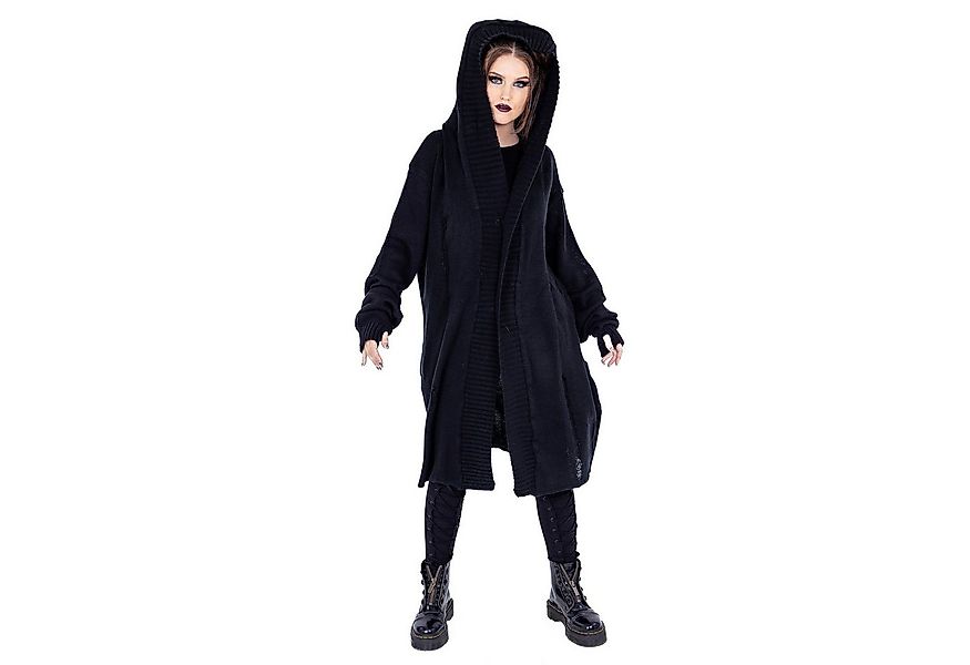 Heartless Strickjacke Axel Cardigan Punk Gothic Goth Grunge Distressed günstig online kaufen