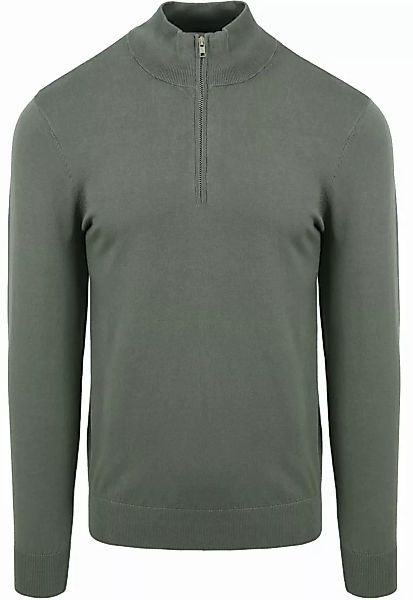 Profuomo Half Zip Pullover Luxury Grün - Größe XL günstig online kaufen