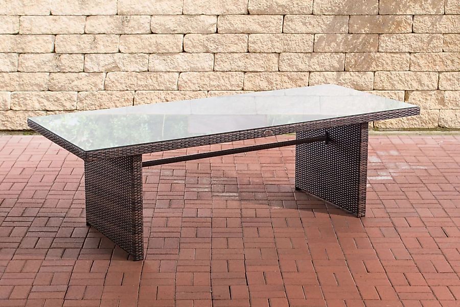 Polyrattan Tisch Avignon-braunmeliert-220 cm günstig online kaufen