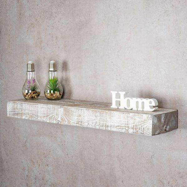 Levandeo® Wandregal, levandeo Wandregal Holz Massiv günstig online kaufen