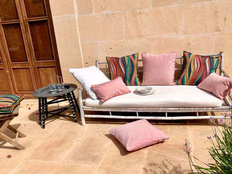 H.O.C.K. Dekokissen "Lino" Outdoor geeiget, Wendekissenhülle mit Füllung, 1 günstig online kaufen