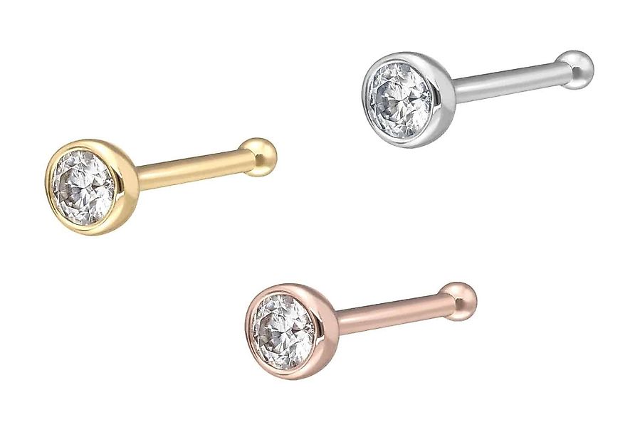PIERCINGLINE Nasenpiercing 14/18 Karat Gold Nasenstecker günstig online kaufen