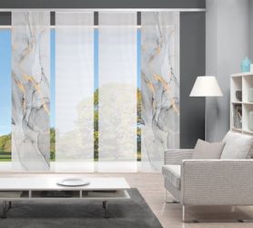 Vision S Schiebegardine »MARMOSA 4er SET«, (4 St.), Bambus-Optik, Digital b günstig online kaufen