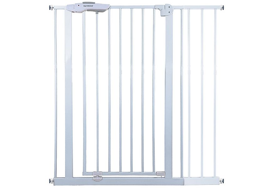 RAMROXX Treppenschutzgitter Absperrgitter weiß für 95-105cm Durchgang 110cm günstig online kaufen