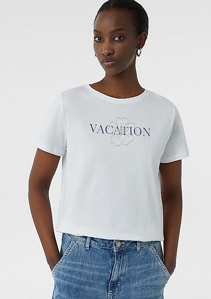 comma Kurzarmshirt T-Shirt Jersey-T-Shirt mit Artwork günstig online kaufen