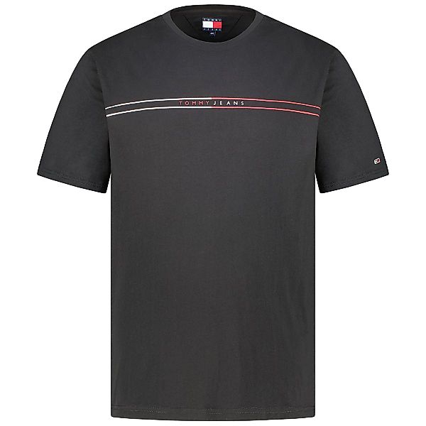 Tommy Jeans T-Shirt mit Label-Print Farbe schwarz Größe: 6XL günstig online kaufen