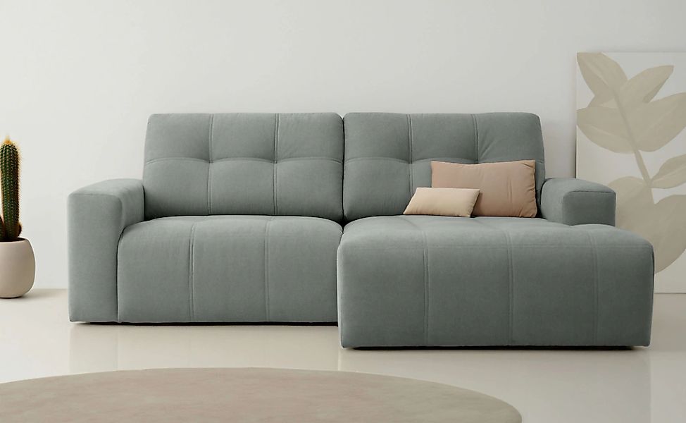 Home affaire Ecksofa "Turnon, Lounge-sofa, Breite 221 cm", Chenille, mit Kn günstig online kaufen