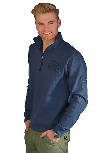 Kera Collection Pullover Troyer-Style blau günstig online kaufen