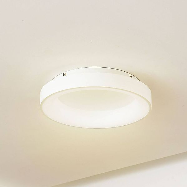 Lucande LED-Deckenleuchte Samvel, Ø 38,4 cm, Weiß, Eisen günstig online kaufen