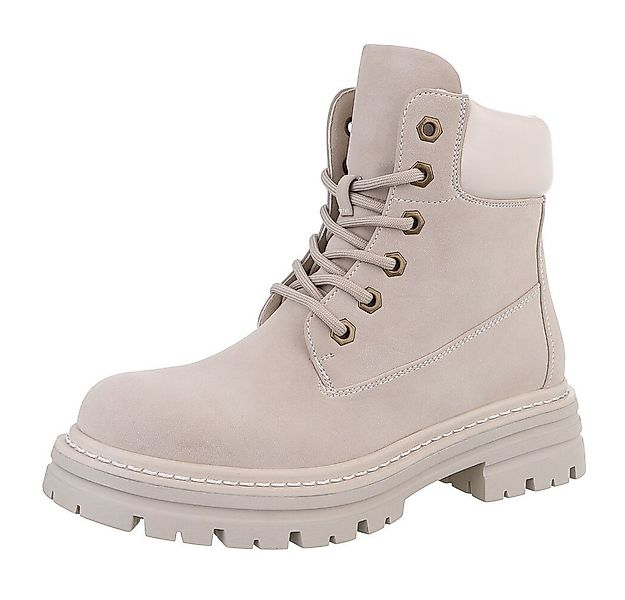 Ital-Design Damen Schnürschuhe Freizeit Stiefelette (87740354) Blockabsatz günstig online kaufen