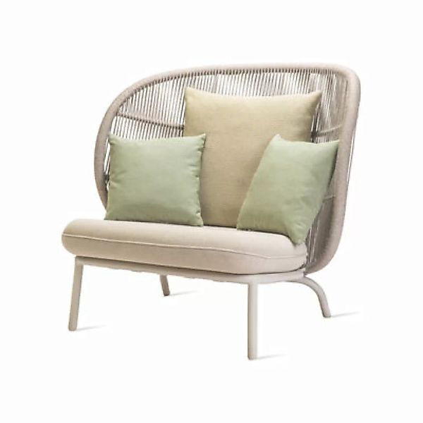 Gepolsterter Sessel Kodo Cocoon n°1 plastikmaterial textil weiß beige / H 9 günstig online kaufen