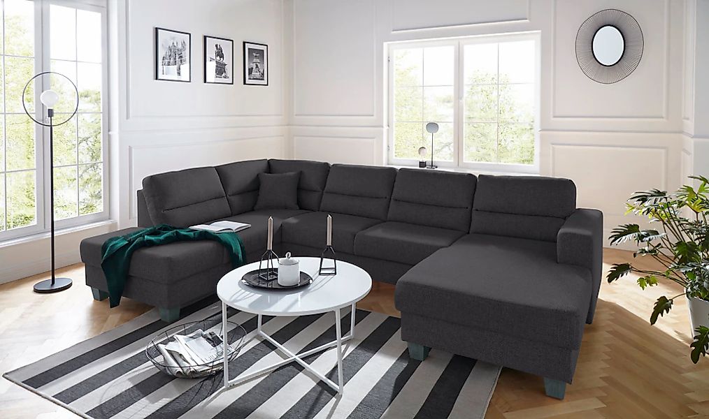 TRENDMANUFAKTUR Wohnlandschaft "Chamber, zeitlos und modern, bequem, hoher günstig online kaufen