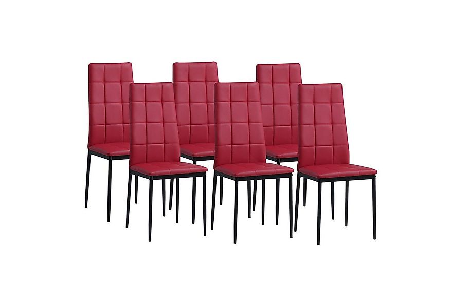 Albatros International Esszimmerstuhl Esszimmerstühle RIMINI 6er SET Rot Ed günstig online kaufen
