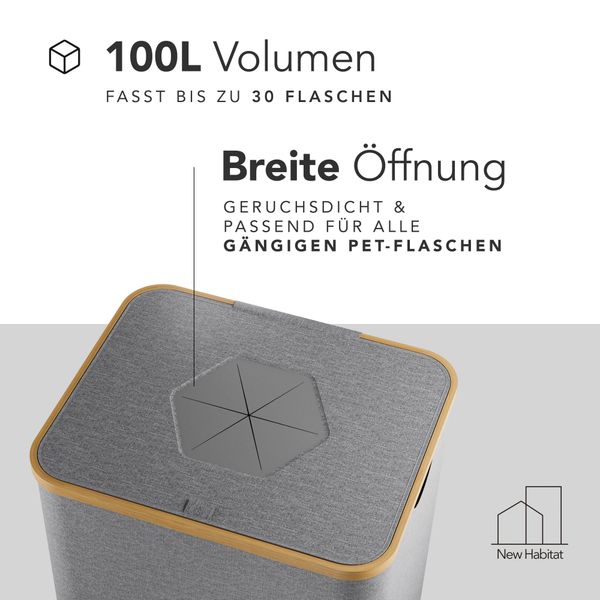 NewHabitat Flaschenkorb Pfandflaschen Sammelbehälter inkl. Tragetasche günstig online kaufen
