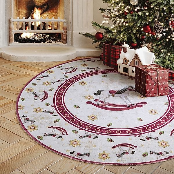 Villeroy & Boch Teppich »Toy's Delight Limited Edition Santa Claus«, rund, günstig online kaufen
