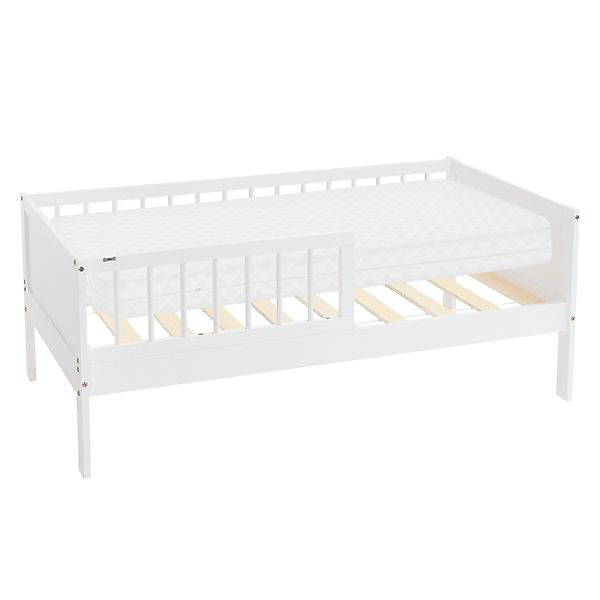 ML-Design Kinderbett 70x140 cm Weiß Einzelbett mit Matratze für Kinder günstig online kaufen