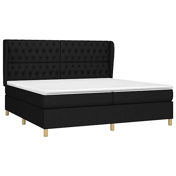 vidaXL Boxspringbett mit Matratze Schwarz 200x200 cm Stoff 3128791 günstig online kaufen