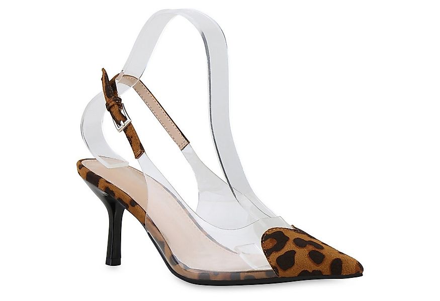 VAN HILL 841534 Slingpumps Damen Slingpumps Pumps Spitze Stiletto Transpare günstig online kaufen
