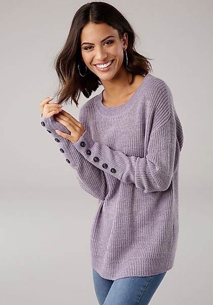 Laura Scott Strickpullover mit Zierknöpfen günstig online kaufen