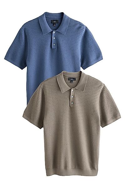 Next Polokragenpullover 2er-Pack strukturierte gestrickte Polohemden (2-tlg günstig online kaufen
