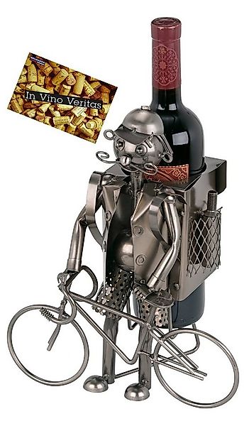 BRUBAKER Weinflaschenhalter Fahrradfahrer Flaschenhalter, (inklusive Grußka günstig online kaufen