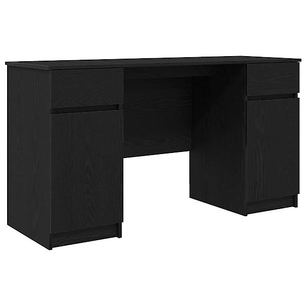 vidaXL Schreibtisch mit Regal Schwarz Eichen-Optik 140 x 49 x 76 cm 3328508 günstig online kaufen