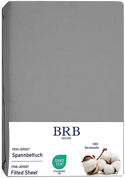 BRB HOME Spannbettlaken Spannbettuch Jersey Baumwolle günstig online kaufen