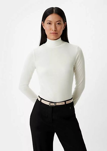 Comma Langarmshirt Rollkragenpullover aus Micromodalmix günstig online kaufen