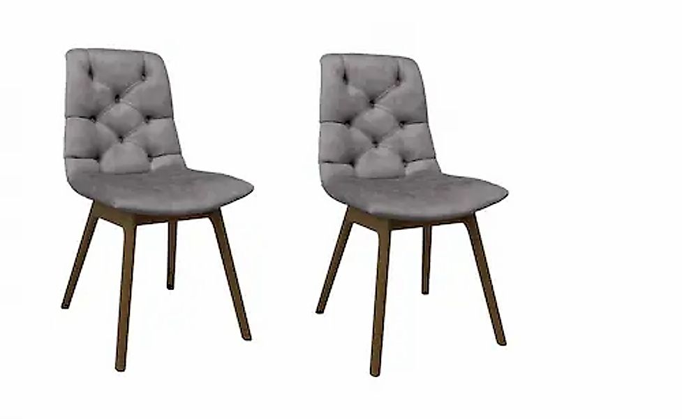 andas Esszimmerstuhl »Ramon«, (Set), 2 St., Samt, mit Massivholzbeinen, in günstig online kaufen