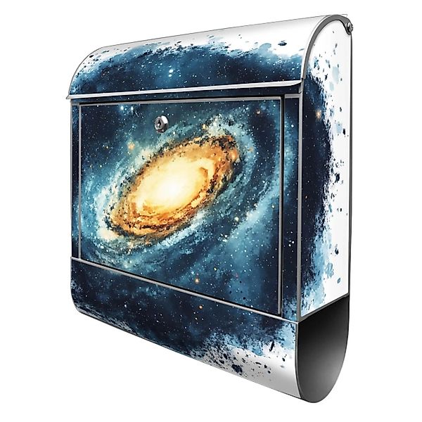 Banjado Design Briefkasten Silber Pulverbeschichtet 39x47x14cm 2 Schlüssel günstig online kaufen