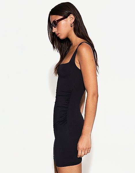 Bershka Mini-Kleid Mit Trägern Damen L Schwarz günstig online kaufen