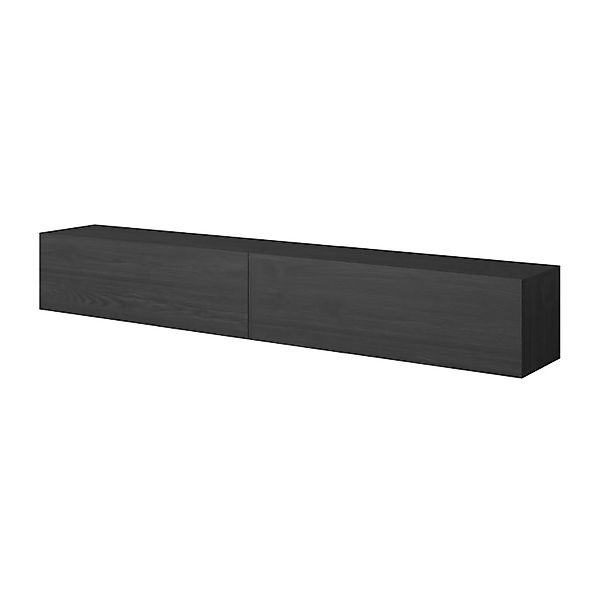 Selsey TV-Hängeboard Bisira 200 cm Holzoptik Esche Schwarzgrau günstig online kaufen