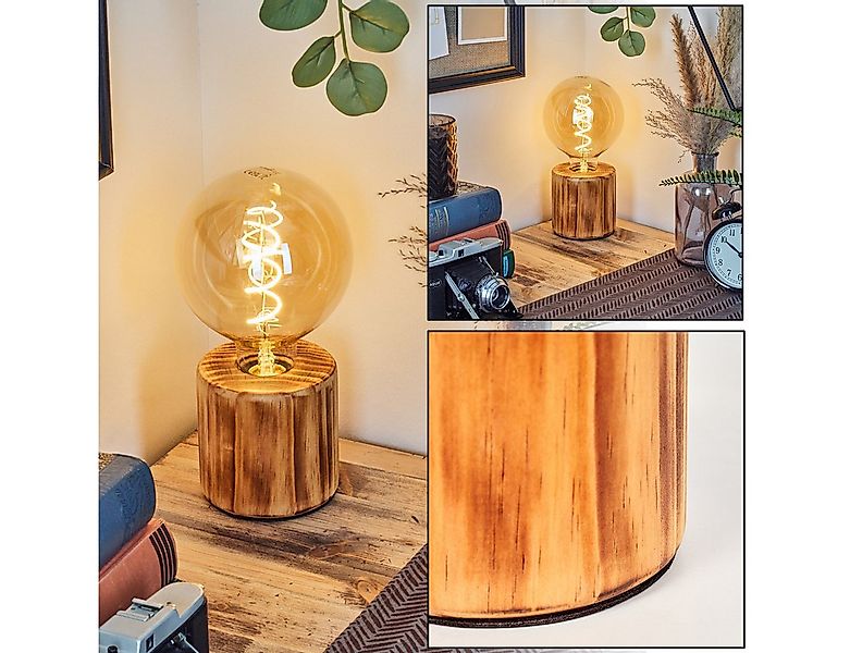 hofstein Tischleuchte Tischlampe aus Holz in Naturfarben, mit Schalter am K günstig online kaufen