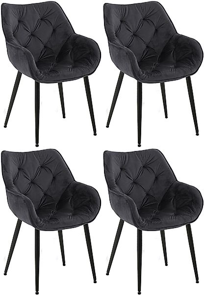 CLP Esszimmerstuhl Tanna Samt (4er Set), günstig online kaufen