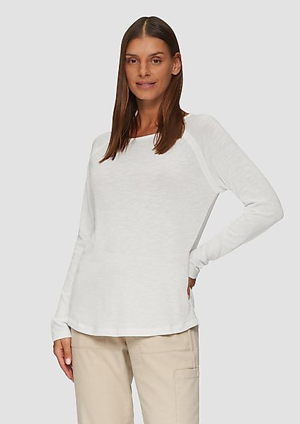 s.Oliver Langarmshirt T-Shirt Langarmshirt mit Flammgarnstruktur günstig online kaufen