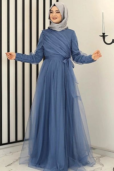 Modavitrini Tüllkleid Langärmliges Maxikleid Damen Muslimisches Abendkleid günstig online kaufen