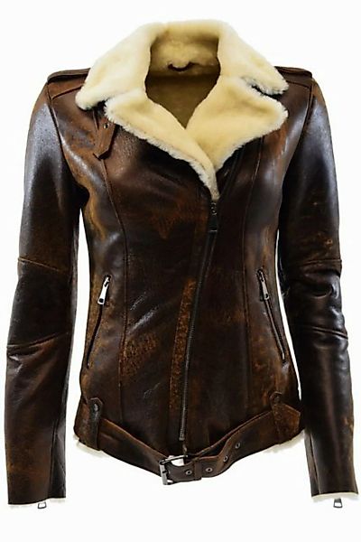 Zimmert Leather Lederjacke Carla Designer, Schwarz,Braun, Lammfelljacke, Bi günstig online kaufen