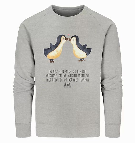 Mr. & Mrs. Panda Longpullover Größe XXL Pinguin Liebe - Heather Grey - Gesc günstig online kaufen