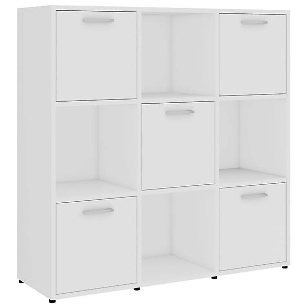 vidaXL Bücherregal Weiß 90x30x90 cm Holzwerkstoff 802930 günstig online kaufen