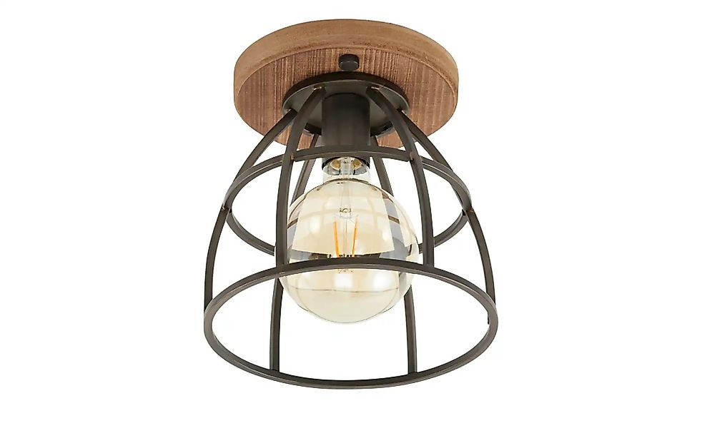 Deckenleuchte  1-flammig Metall schwarz  Frame ¦ schwarz ¦ Maße (cm): H: 25 günstig online kaufen