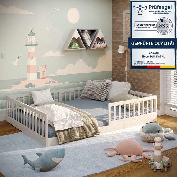 CADANI Kinderbett Timi Montessori Bodenbett (Rausfallschutz günstig online kaufen